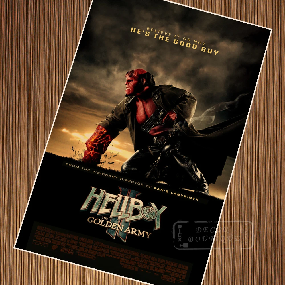 Hellboy 2: Золотая армейская Классическая кино пленка ТВ ретро ВИНТАЖНЫЙ ПЛАКАТ