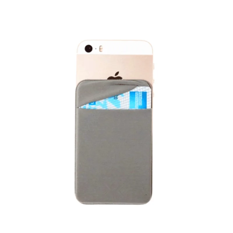 Чехол-Кошелек для мобильного телефона с эластичным лайкрой, клейкий держатель для кредитных карт, наклейка с карманом на задней части смартфона, мобильного телефона