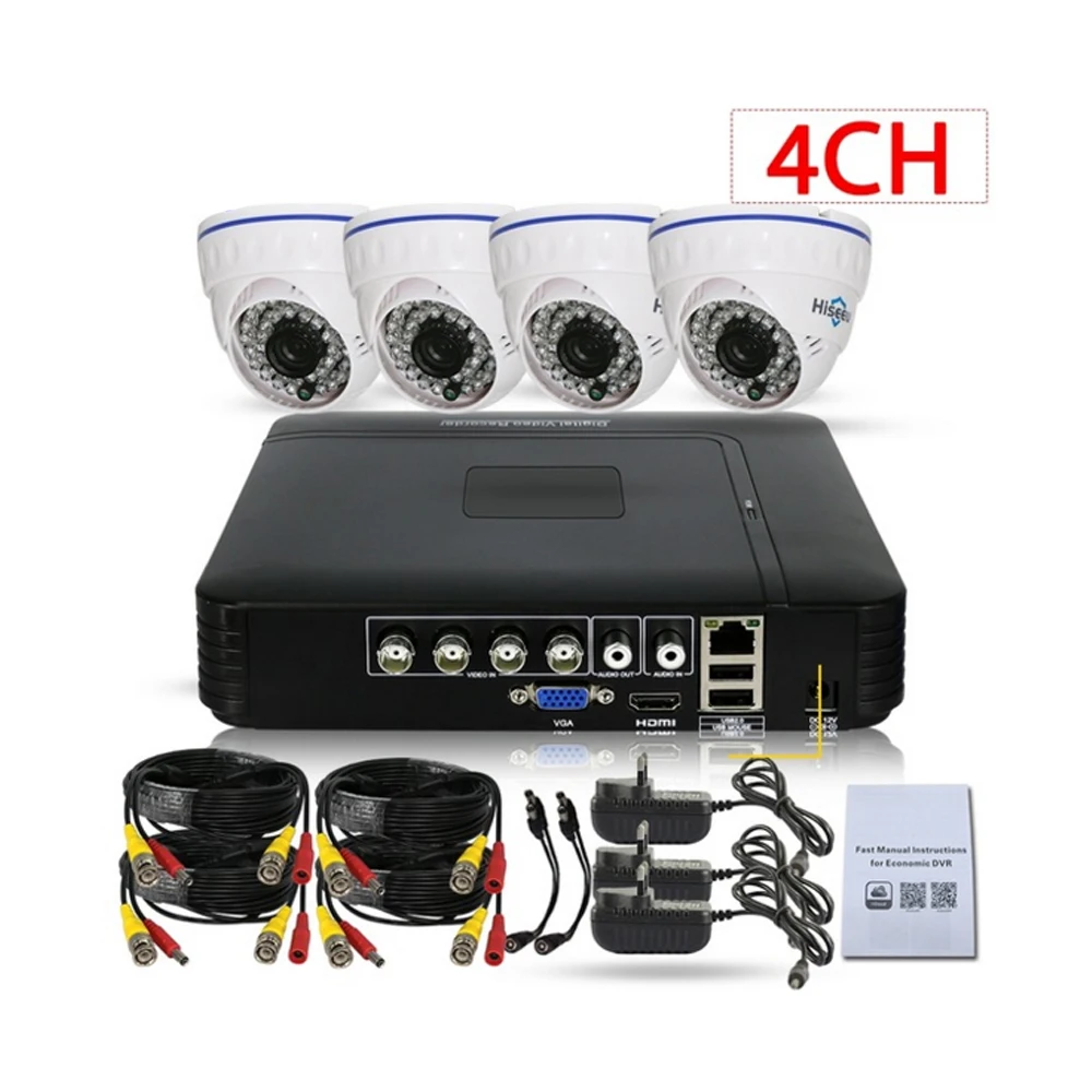 Набор камеры видеонаблюдения 4CH DVR система AHD 720P комплект Camaras De Seguridad опционально 4 канала CCTV NVR видео рекордер инфракрасный Купол 42