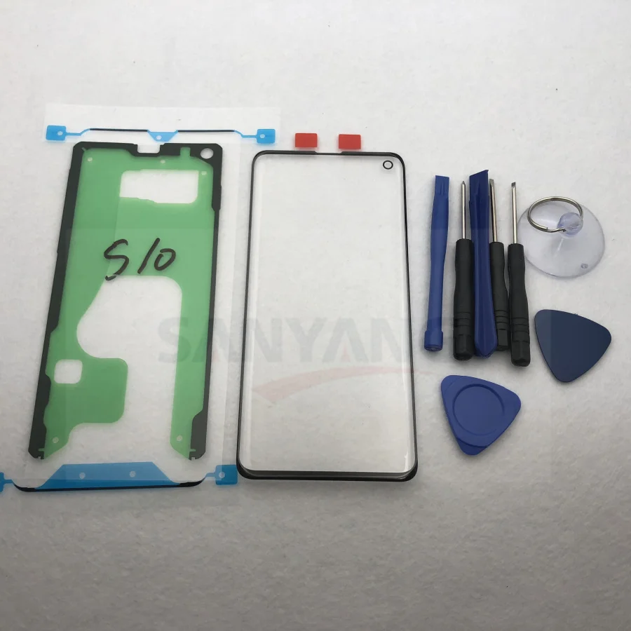

Replacement External Glass for Samsung Galaxy S10 G973 G973F SM-G973F LCD Display Touch Screen Front Glass + Stickers & Tool