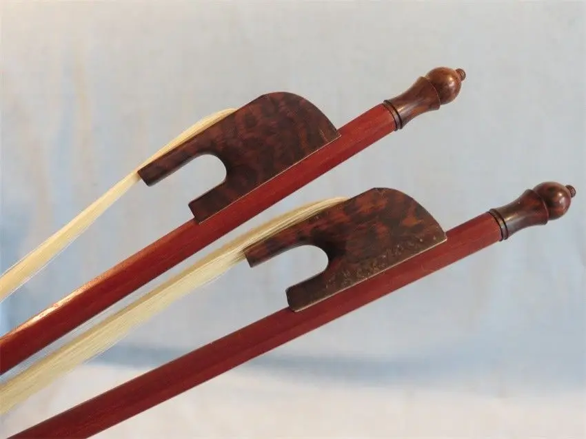 2pcs baroque style Midorigi wood 4/4 violin bow, snakewood frog
