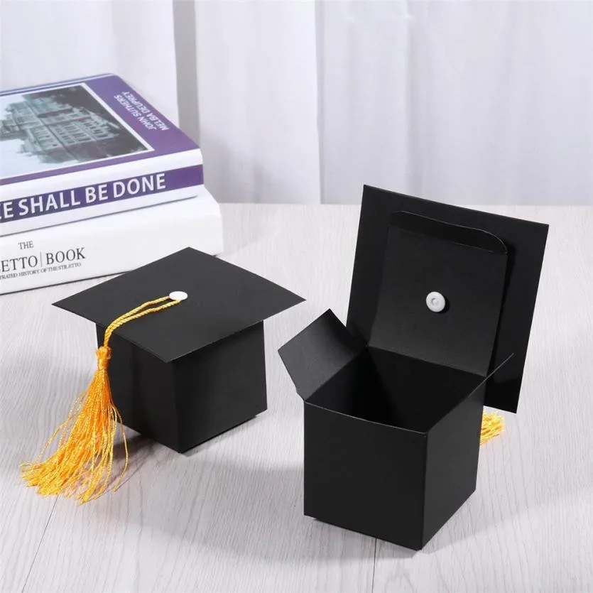 

24pcs Doctor Hat Cap Candy Box Graduation Celebration Party Decoration Candy Favor Boxes Graduation Gift Packing Box