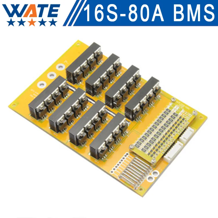

60V 80A 16S BMS/PCM/PCB 60V Li-polymer battery BMS for 16S 3.7V Li-polymer cell 60V BMS/PCM Continuous working current 80A