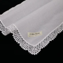 A014: белый изготовлено из хлопка самого высокого качества кружевных носовых платков 12 шт./упак. пустым крючком для женщин/дамы свадебный подарок