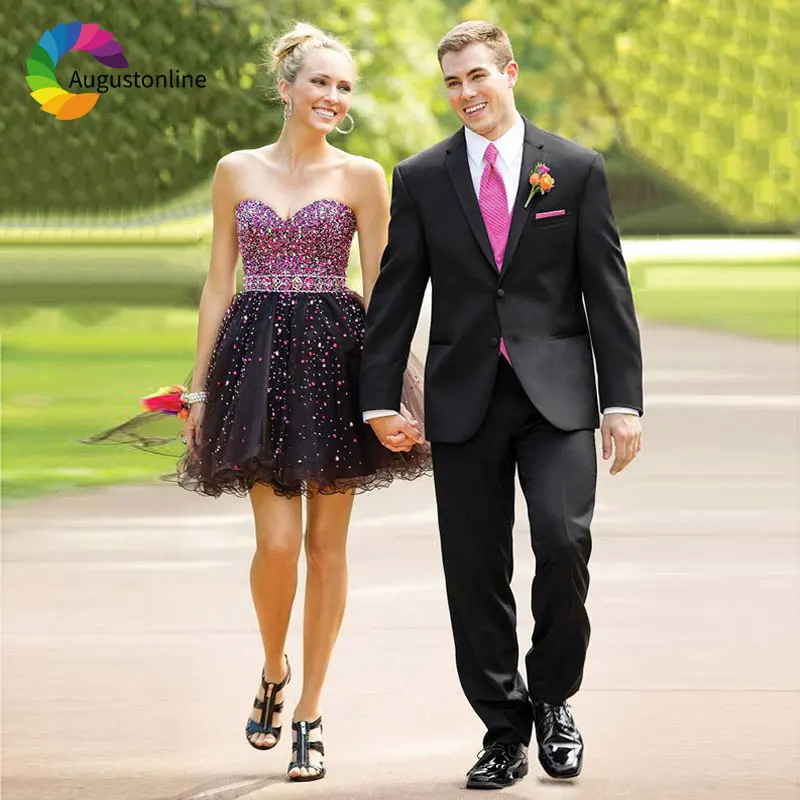 

Black Men Suits for Wedding Suit Pants 2 Pieces Slim Fit Best Man Blazers Jacket Custom Made Groomsmen Suits Costume Homme Terno