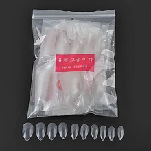 120Pcs 600Pcs Clear Stiletto Full Cover False Nail Manicure Sharp Water Drop Acrylic Fake Nail Art Tips DIY Nail Art Accessories
