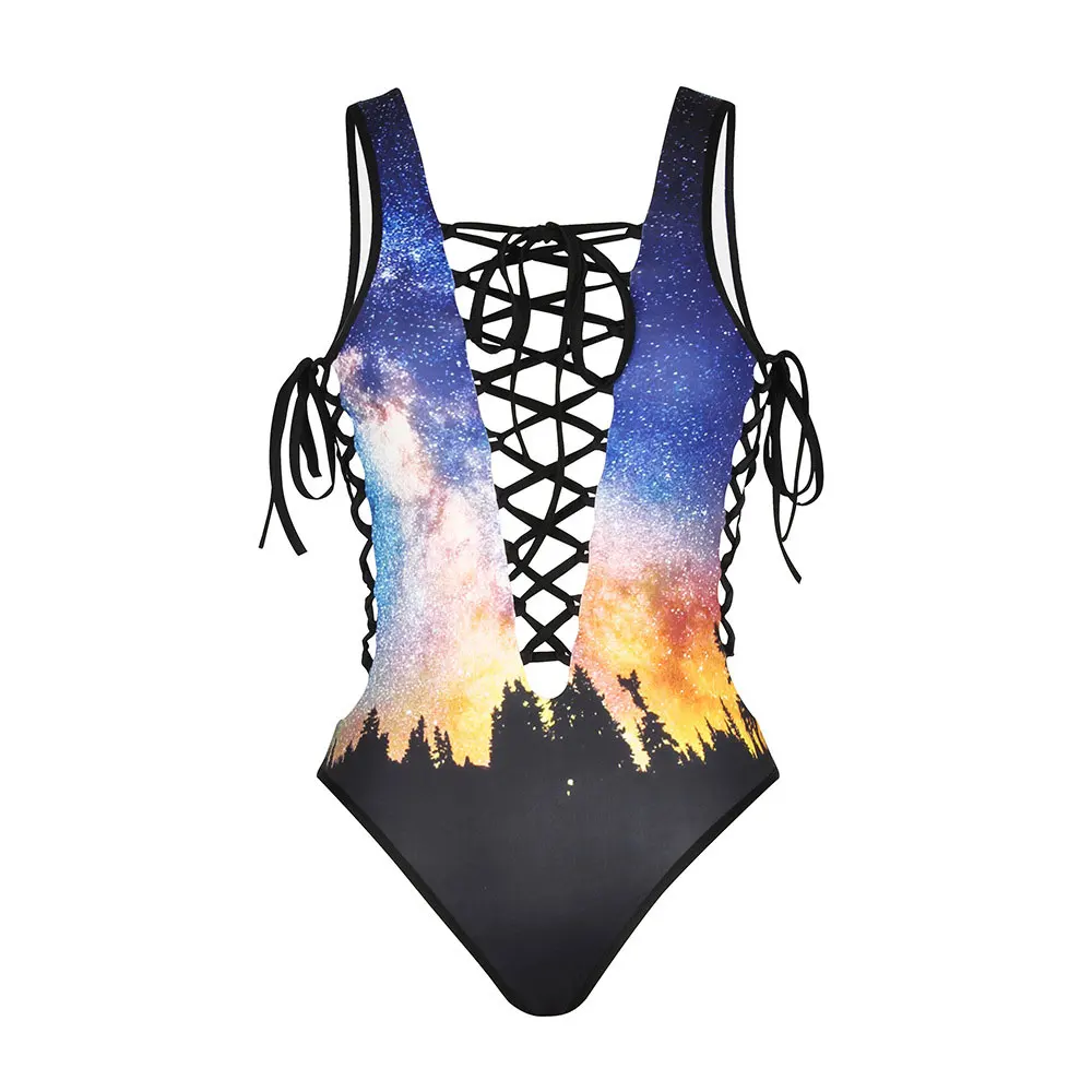 One Piece Swimsuit Monokini Mulheres Swimwear Banho terno