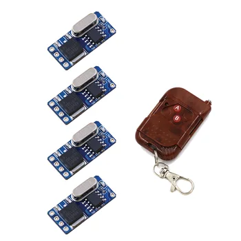 

DC 3.5v 3.7v 4.5v 5v 6v 7.4v 8.4v 9v 12v Micro Wireless Remote Control Switch Mini RF Remote Switch Relay Receiver Transmitter