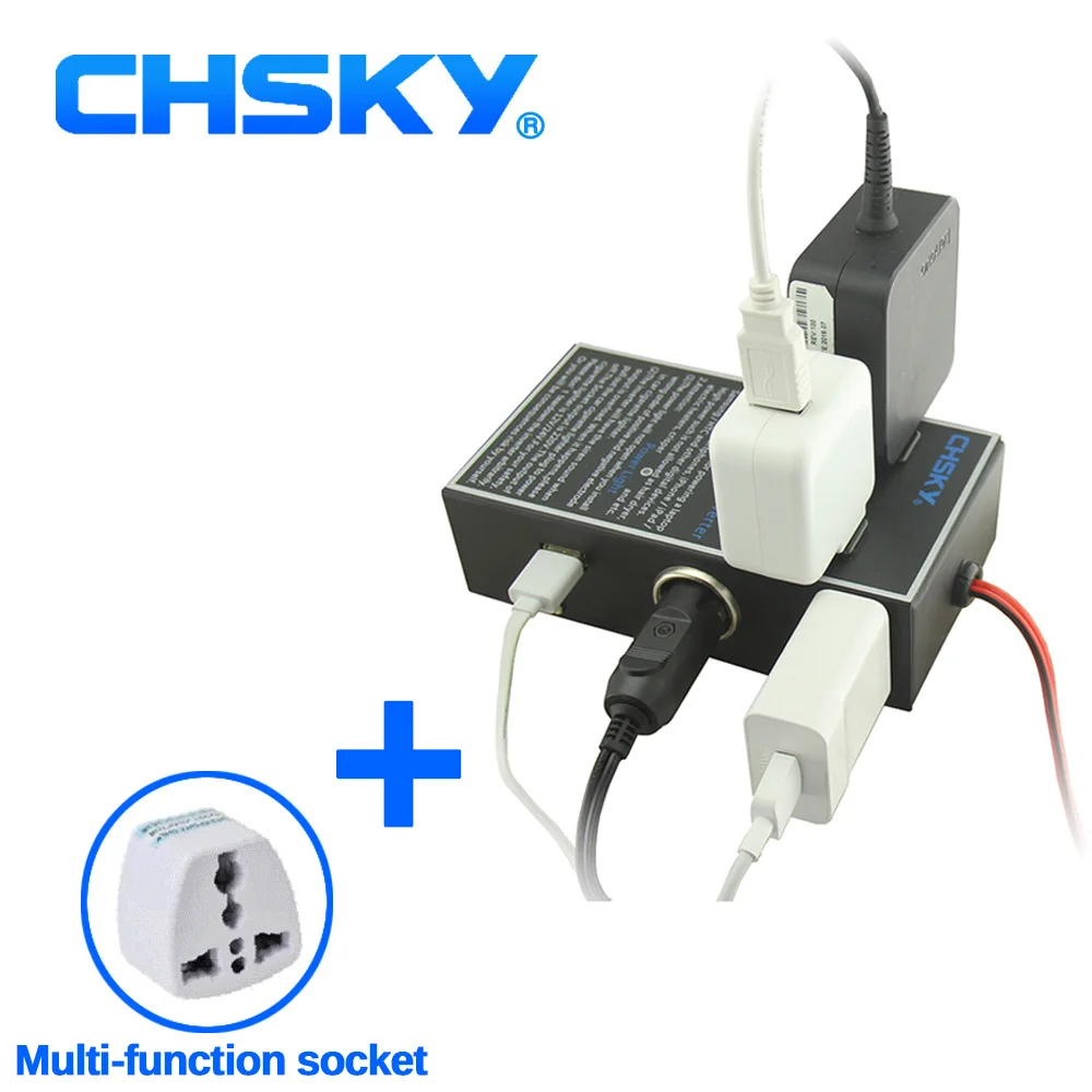 

CHSKY Car Power Inverter DC 12V/24V to 220V Power Converter With Car USB Charger Adapter Cigarette Lighter 12V to 220V Inverter