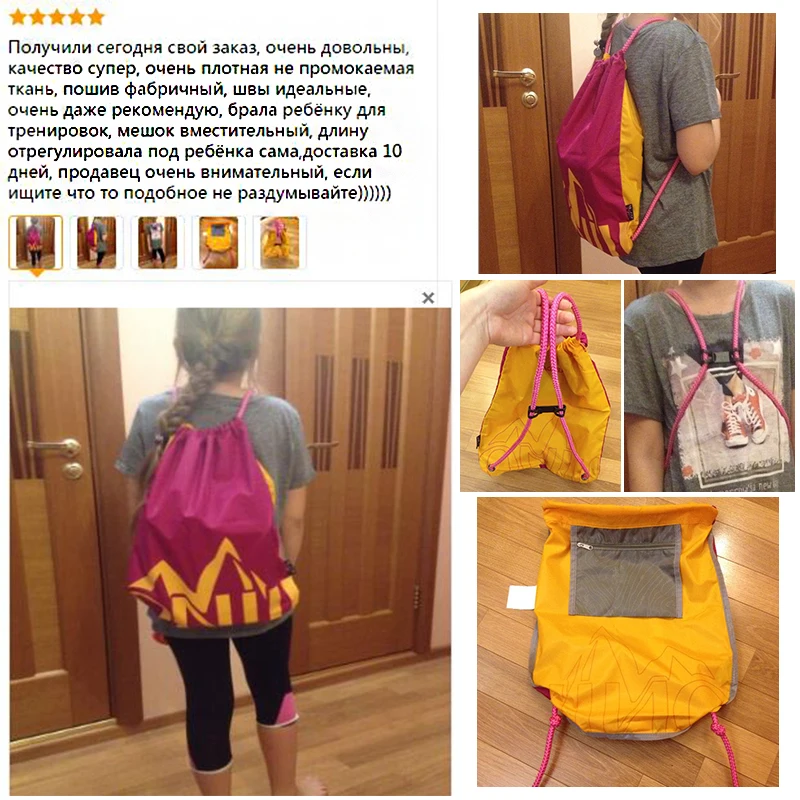 Простой водонепроницаемый рюкзак со шнурком, одноцветная Сумка-тоут, Ультралегкая сумка для йоги, фитнеса, спортзала, Спортивная альпинистская сумка для женщин и мужчин