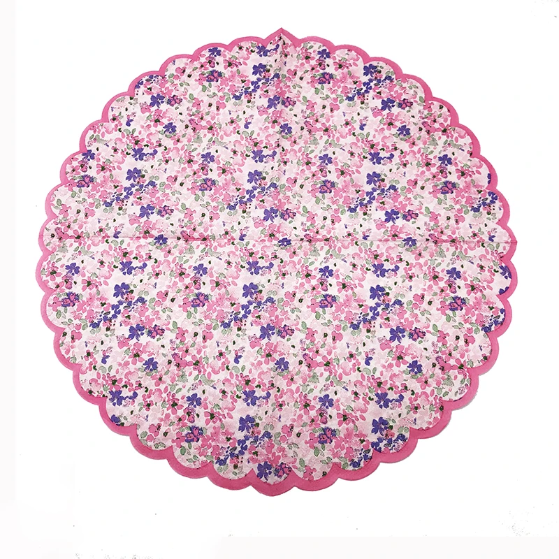 20pcs 33cm*33cm round shape napkins birthday party decorations Flower