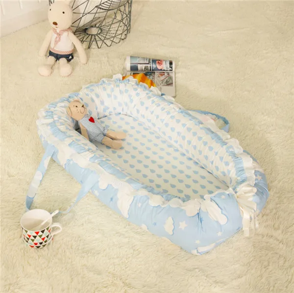 Baby Nest Bed Baby Crib Washable Travel Bed Crib for Newborn Infant Cotton Cot Bumper Cradle Dropshipping - Цвет: C7