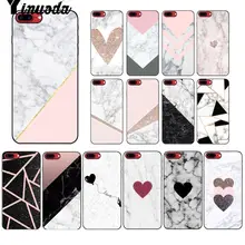 Yinuoda granito rosa mármol blanco textura de lujo diseño único cubierta de teléfono para iPhone 5 5Sx 6 7 7plus 8 8Plus X XS X MAX XR