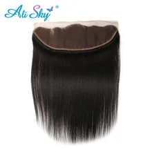 Alisky волосы перуанские прямые волосы remy от ушей до ушей Кружева Фронтальная застежка 13*4 человеческие волосы 8-22 дюйма натуральный цвет