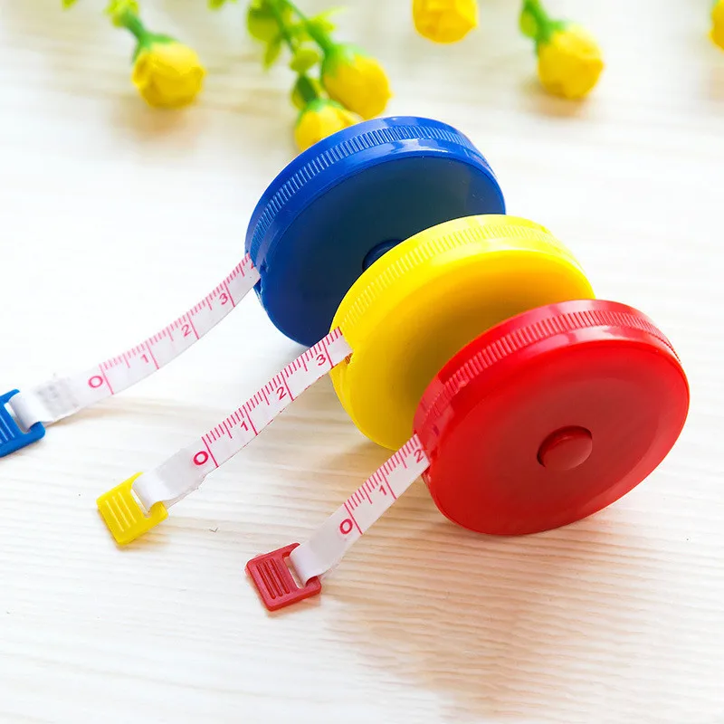 

150CM Portable Mini Measuring Tape Measure Retractable Metric Belt Colorful Ruler Centimeter Inch Cute Design for travel Camping