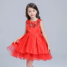 Красное платье для девочек с длинными рукавами, куртка Рождественский комплект одежды для девочек 3, 4, 6, 8, 10, 12 лет, год, одежда для девочек AKF164112