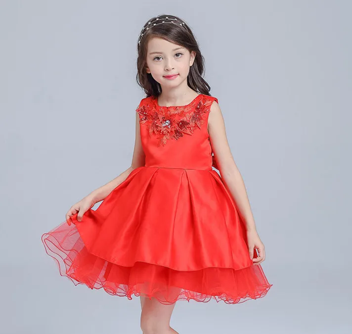 Red Girl Dress with Long Sleeve Jacket Christmas Party Clothing Set For 3 4 6 8 10 12 Year Old 2017 Girls Clothes AKF164112 | Детская