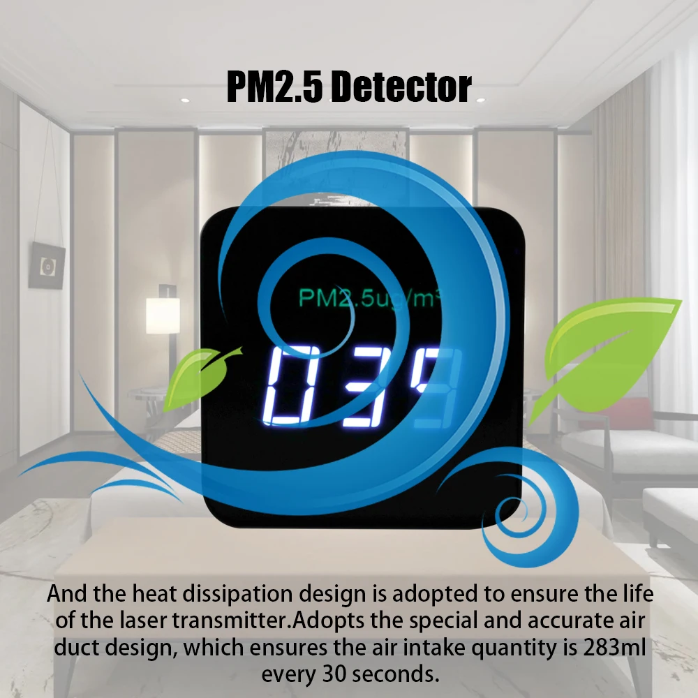 СВЕТОДИОДНЫЙ цифровой дисплей USB Перезаряжаемые мини Портативный PM2.5 детектор лазерного тестер качества воздуха монитор