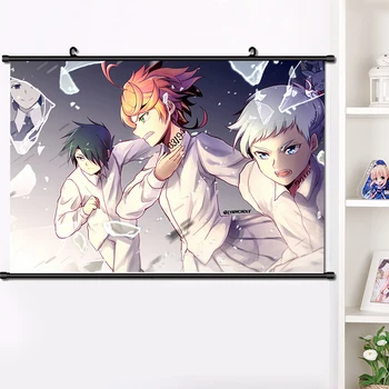 

Anime The Promised Neverland Yakusoku no Neverland Norman Emma Ray Wall Hanging Poster Home Decoration Gift 40*60cm