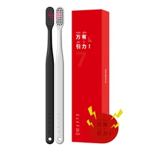 Новинка 2 шт простая пара зубная щетка, зубная щетка для взрослых черный и белый бамбуковый уголь Мягкая Щетина зубная щетка Бытовая уход за полостью рта