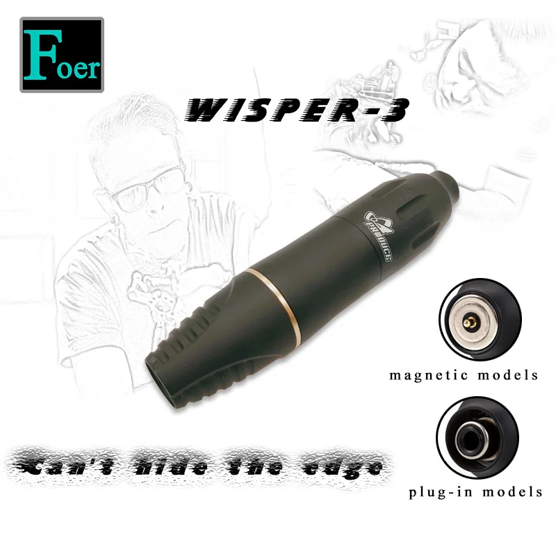 

O.G Wisper3 Tattoo Machine Pen Rocket Tattoo Gun Black Aviation Aluminum for Liner& Shader Professional Rotary Tattoo Machines