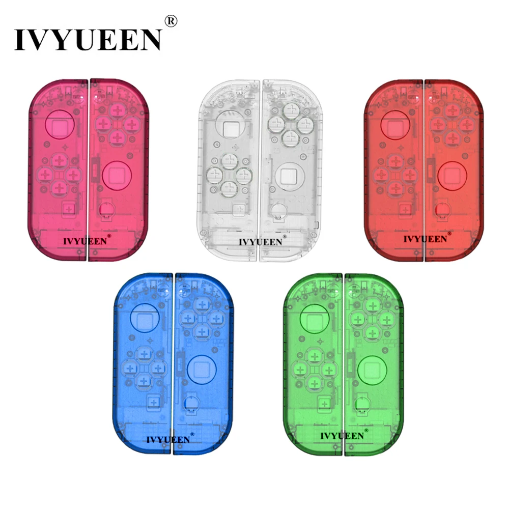 

IVYUEEN for Joy-con Transparent Shell for Nintend Switch NS JoyCon Controller DIY Replacement Housing Shell Right Left Case