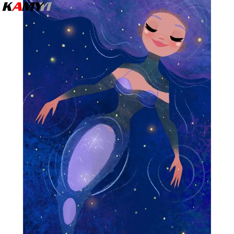 

Full Diamond Square/Round Diamond 5D DIY Diamond Painting "Deep Sea Mermaid" Diamond Embroidered Cross-stitch Rhinestone XY1