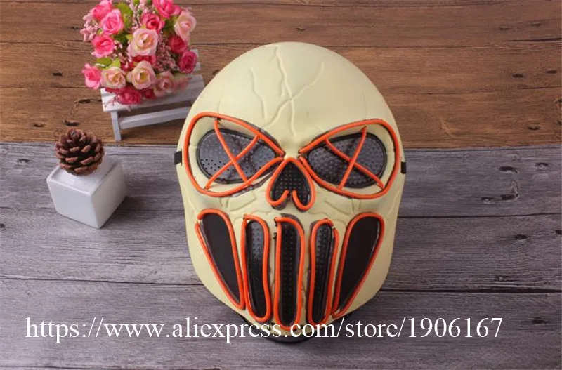 New Year Flash El Wire Led Glowing Beauty Christmas Party Mask Hot Sale21