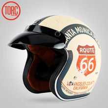 Rota TORC 66 Do Vintage capacete da motocicleta motorbike helm motocross Casco do capacete Capacete aberto face jet scooter retro DOT T50