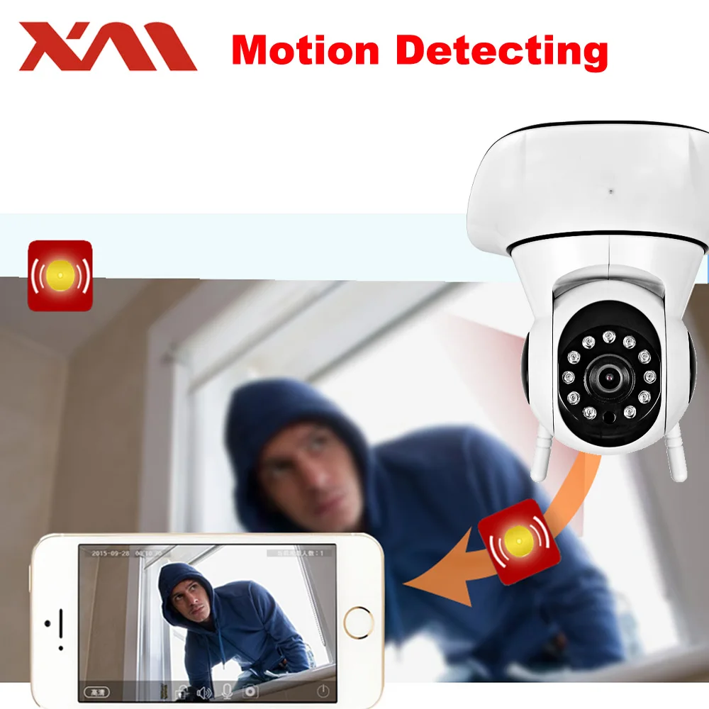 Ip камера WiFi 1080P 2MP домашняя панорамирование наклон видеонаблюдения беспроводная