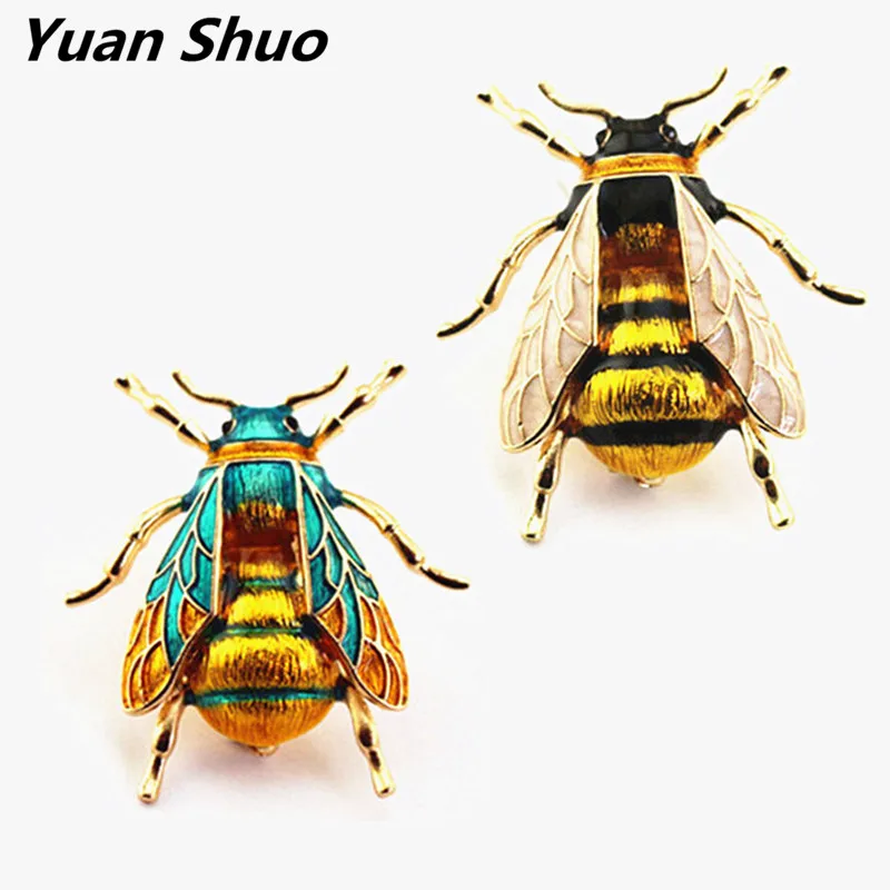 

2019 Personality Bee brooch yellow and green enamel hornet brooch