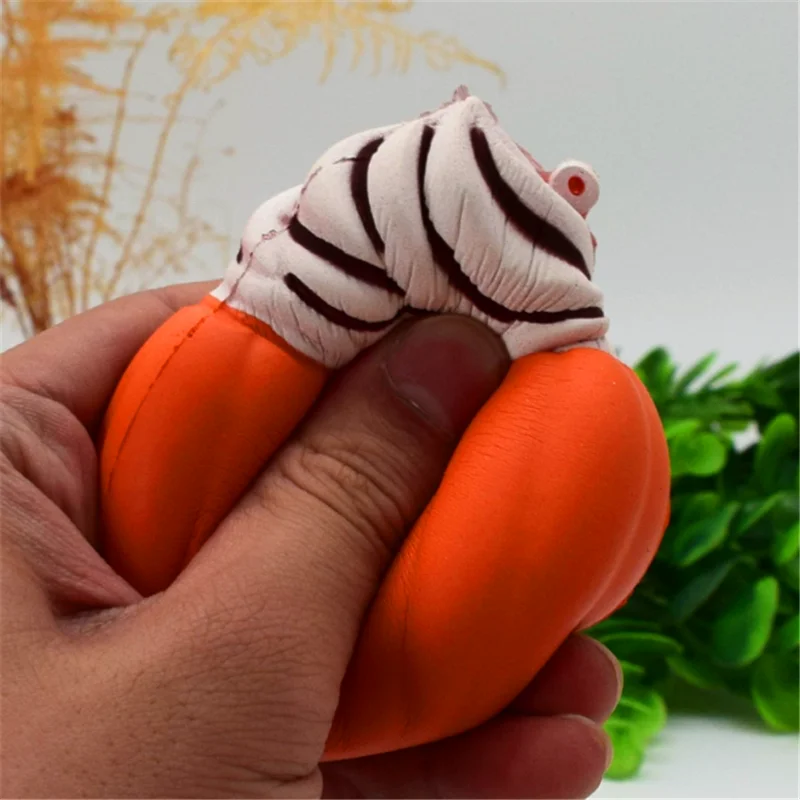 مكافحة الإجهاد اليقطين رجل الجليد كريم اسفنجي بطيئة ارتفاع Squishi بو اسفنجي ضغط يسحق الحبل ل كل المحمول أحزمة هاتف #