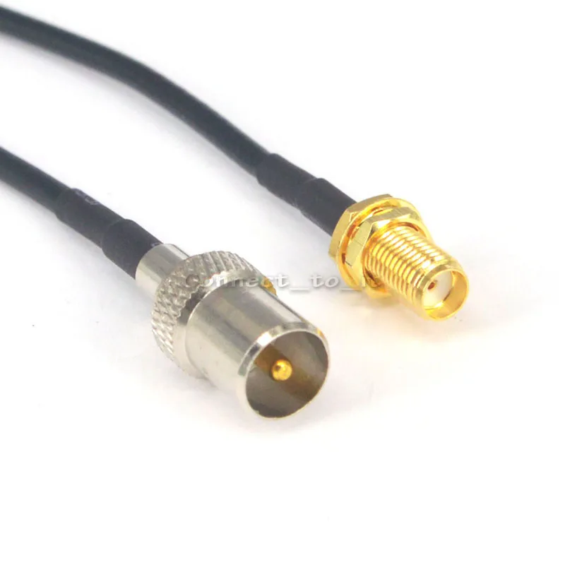 РЧ коаксиальный кабель в сборе IEC DVB-T ТВ PAL штекер SMA Гнездовой разъем адаптер расширение 6''
