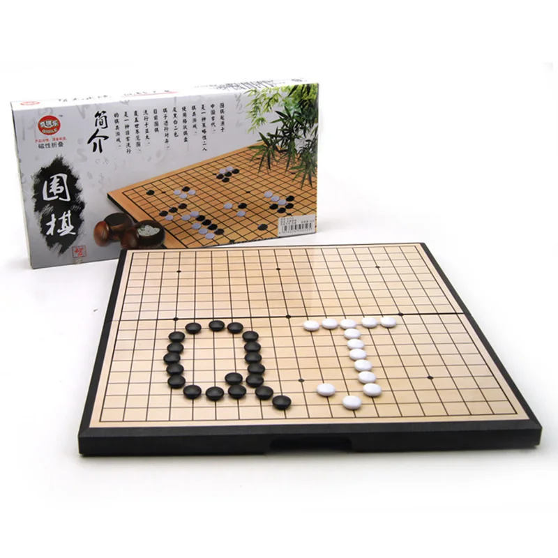 

Foldable Chess Go Game Black/White Pieces High Quality Plastic/Magnet Best for Travel Puzzle Game