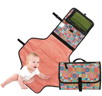 

Portable Waterproof Baby Diaper Changing Mat Nappy Changing Pad Mattress Travel Hangs Stroller Diaper Changer Table Tappeti Red