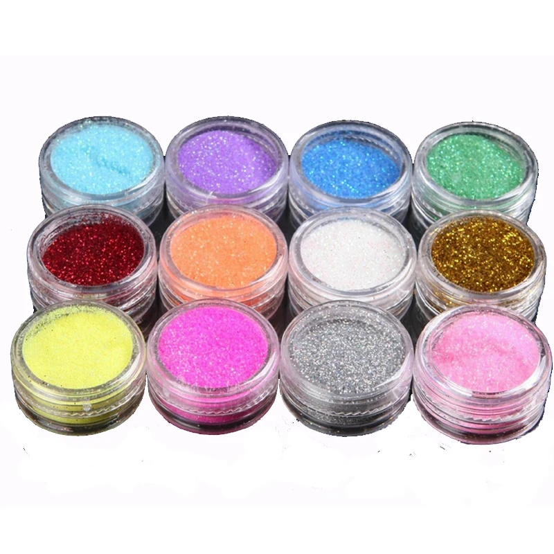 Buy 12pcs/lot Glitter Tattoo Body Glitter Powder Shimmer Glitter Tattoos Powder