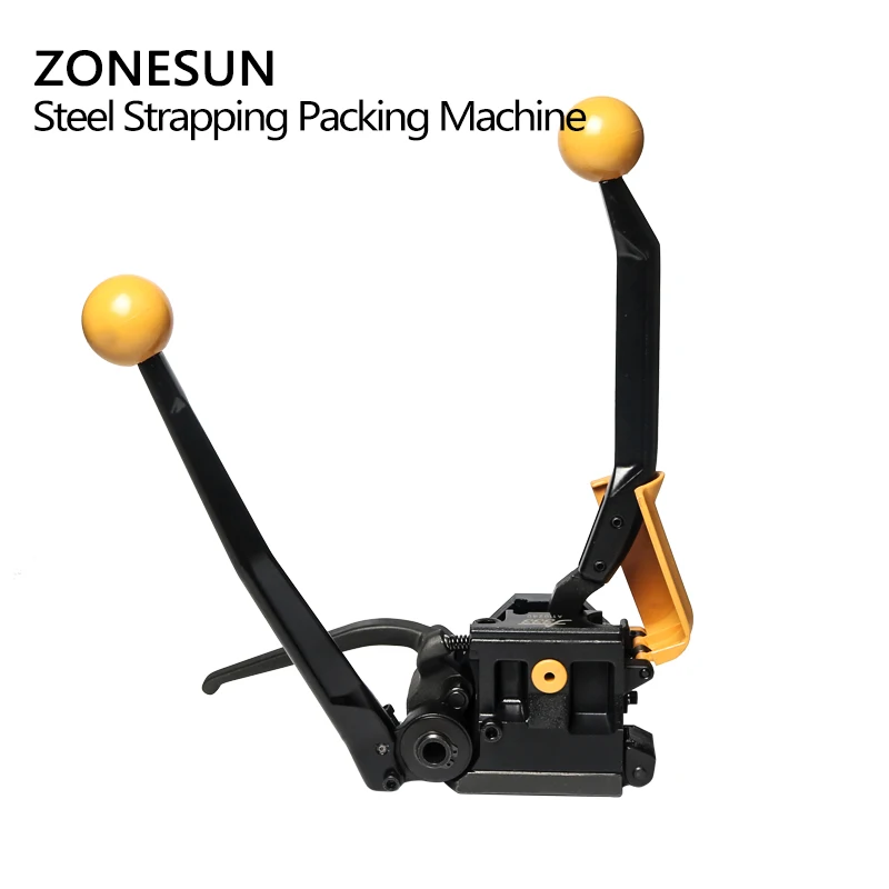  ZONESUN Portable A333 Buckle-free Steel Strapping Tool Sealless Combination A333 Steel Strap Tool M