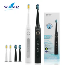 Sonic Электрические зубные щётки 3 Кисточки головок для взрослых 5 Тематические товары про рептилий и земноводных режимы зарядка через USB Мощность зуб Кисточки Водонепроницаемый Портативный путешествия