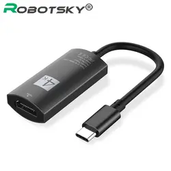 Robotsky 4 К USB-C Тип C мужчина к HDMI Женский Кабель HDTV HDMI адаптер для мобильного телефона Планшеты с Тип- с функцией