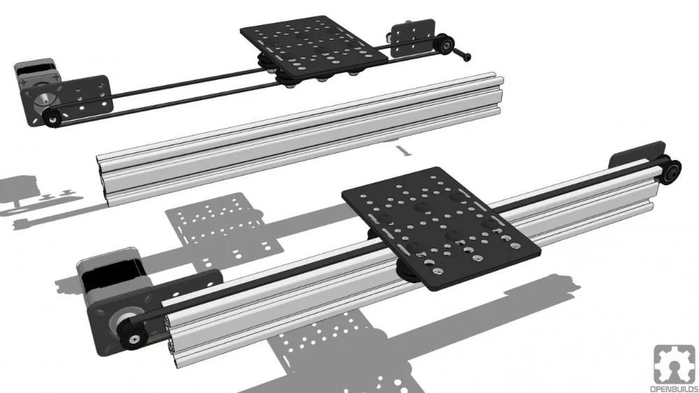 3 шт./лот openbuilds холостой шкив плиты V-слот Плиты openrail пластина для DIY 3D-принтеры ЧПУ