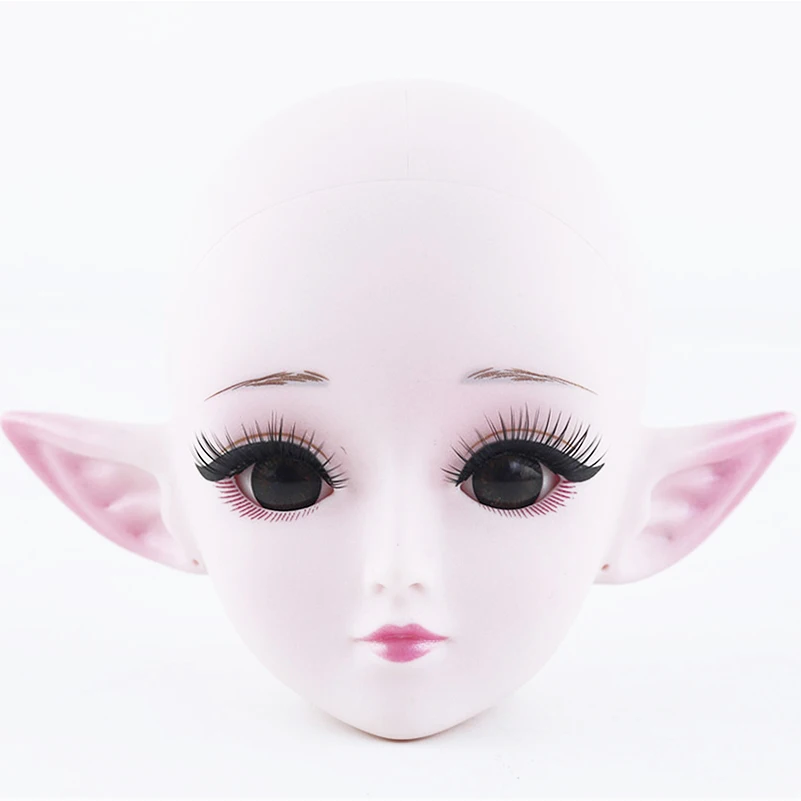 Шарнирная кукла Bjd 60 см 21 шт. 3D глаза эльф лысина голый телесный цвет женская
