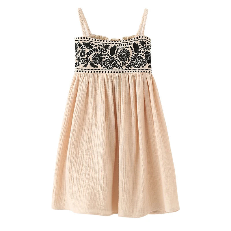 4 à 14 Ans Enfants Et Adolescentes Filles été Broderie Fleur