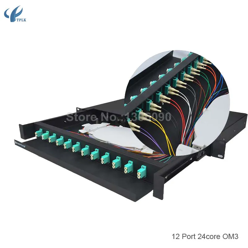 24 cores Patch Panle Sliable  LC OMC3 7