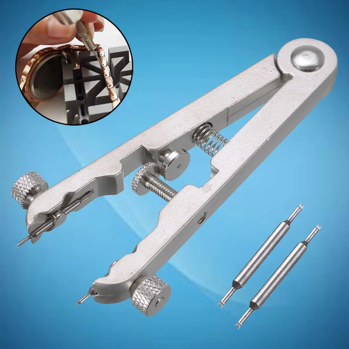 

1Set Watch Bracelet Spring Bar Remover Plier Watch Tweezer Replace Tool + 2x Pins For ROLEX 6825