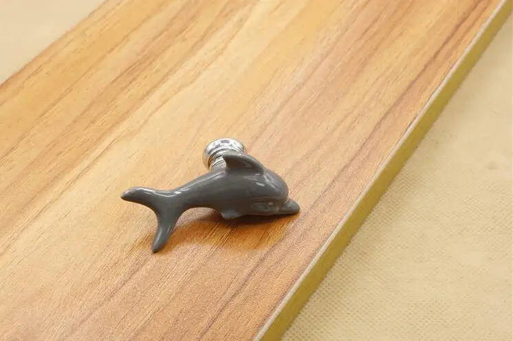 Мультяшная керамическая ручка и ручка для детской комнаты с изображением дельфина/рыбы/осьминога/птицы/медведя