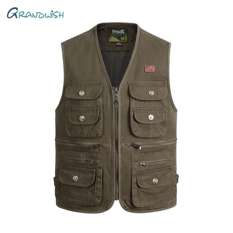 

Grandwish Casual Mes Photography Vest Men Quick-Drying Waistcoat Working Military Vest Male Sleeveless Jacket Multi Pocket,DA845