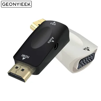 

Male to Female for HDMI to VGA Converter With Audio Cable for PC Laptop Tablet Support 1080P HDTV Adapter