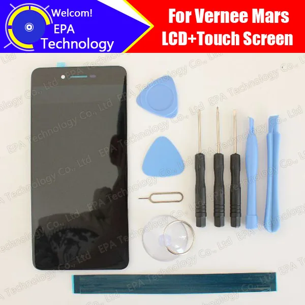 

Vernee Mars LCD Display+Touch Screen Digitizer 100% Original Tested LCD Screen Glass Panel For Mars+tools+ Adhesive