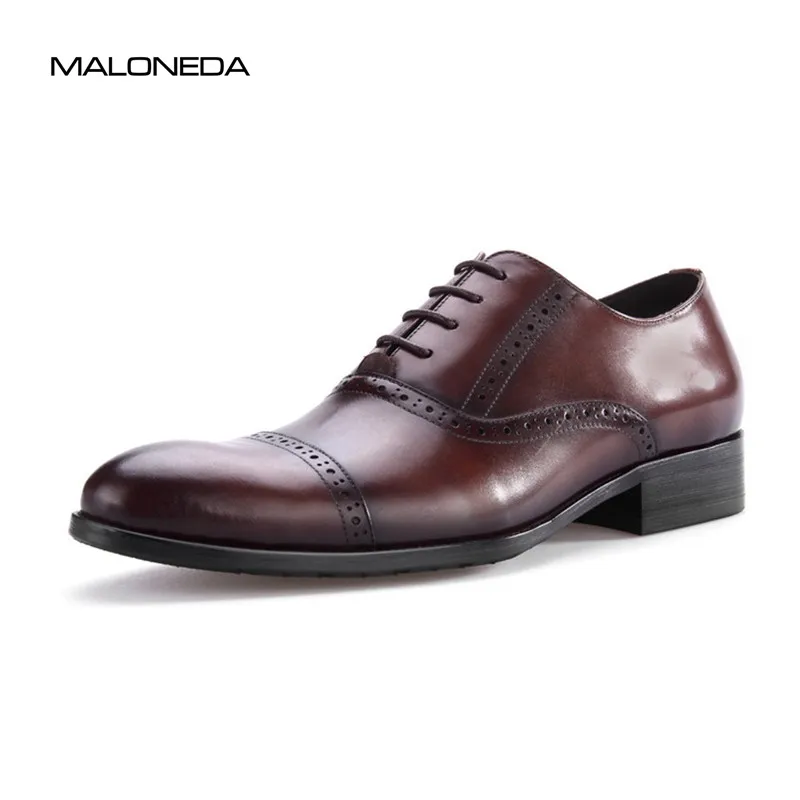 

MALONEDA Brand New Style Handmade Mens Footwear Calf Leather Lace-up Oxford Dress Shoes For Men