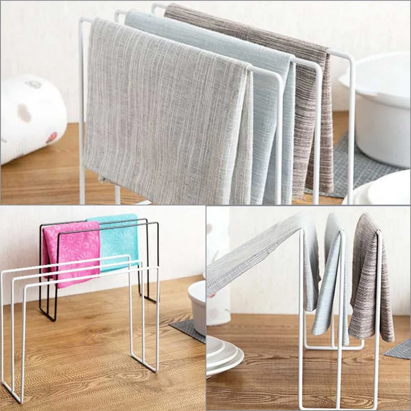 منشفة حامل المطبخ تخزين حامل غير قابل للصدأ الفولاذ الصلب المنقولة تجميع الحمام الفضاء توفير المنظم